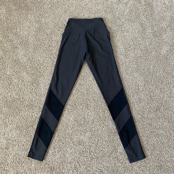 Zella gray black color block Banded athletic workout Leggings size XS - Picture 6 of 15